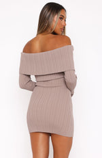 Come And Find Me Long Sleeve Mini Dress Taupe