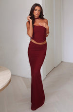 Loving You Maxi Skirt Burgundy