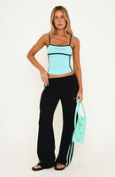 Breaking Your Heart Track Pants Black/Mint