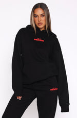 With Love In The Moment Oversized Hoodie Black