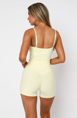 Keep Up High Waisted Shorts 4" Lemon