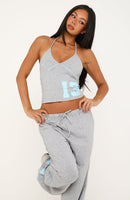 Can't Help The Feeling Halter Top Grey Marle