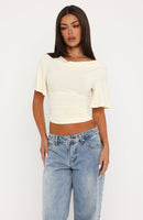 Cool Down Short Sleeve Top Butter