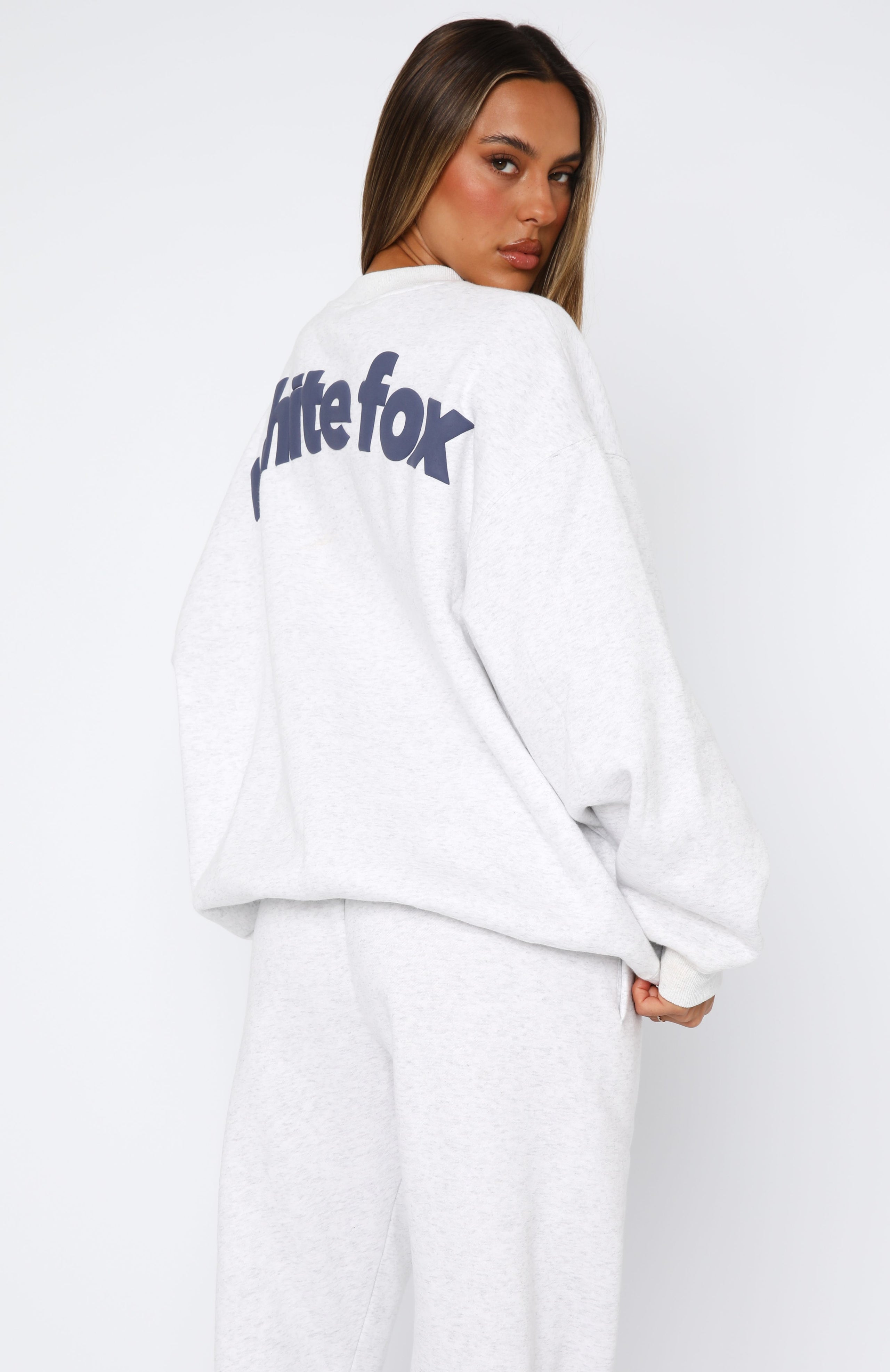 From The Archives Freya Oversized Sweater Grey Marle | White Fox
