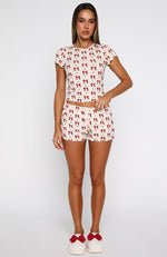 Dreamy Pyjama Shorts Bow Bliss