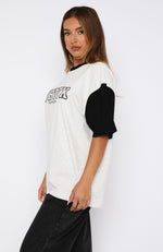 Fearlessly Flying Oversized Tee Grey Marle