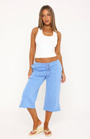 Daily Ritual Wide Leg Capri Pant Blue