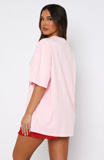 Oh So Sweet Oversized Tee Pink