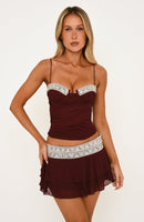 Encanto Mini Skort Burgundy