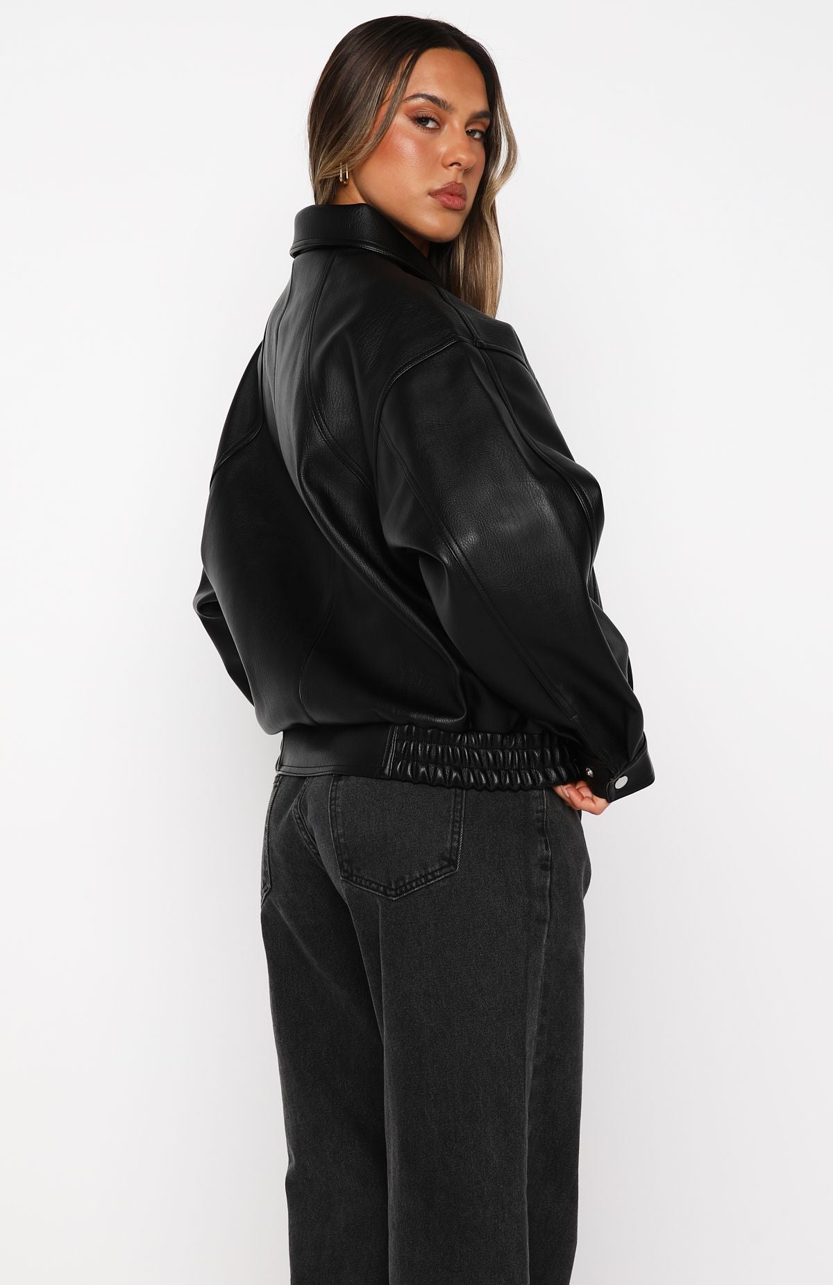 Retrograde PU Jacket Black | White Fox Boutique US