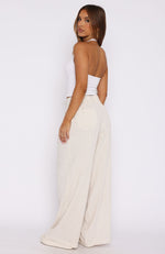 Hiding Out Wide Leg Pants Oat