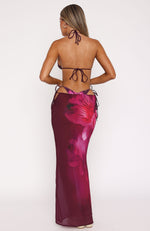 Luminous Maxi Skirt Berry Lush