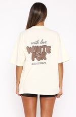 With Love Always Oversized Tee Cream