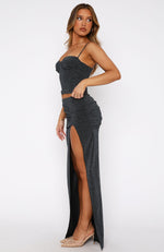 Champagne Moments Maxi Skirt Midnight