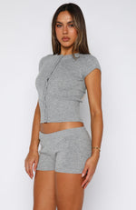 Almost Love Knit Top Grey | White Fox Boutique US