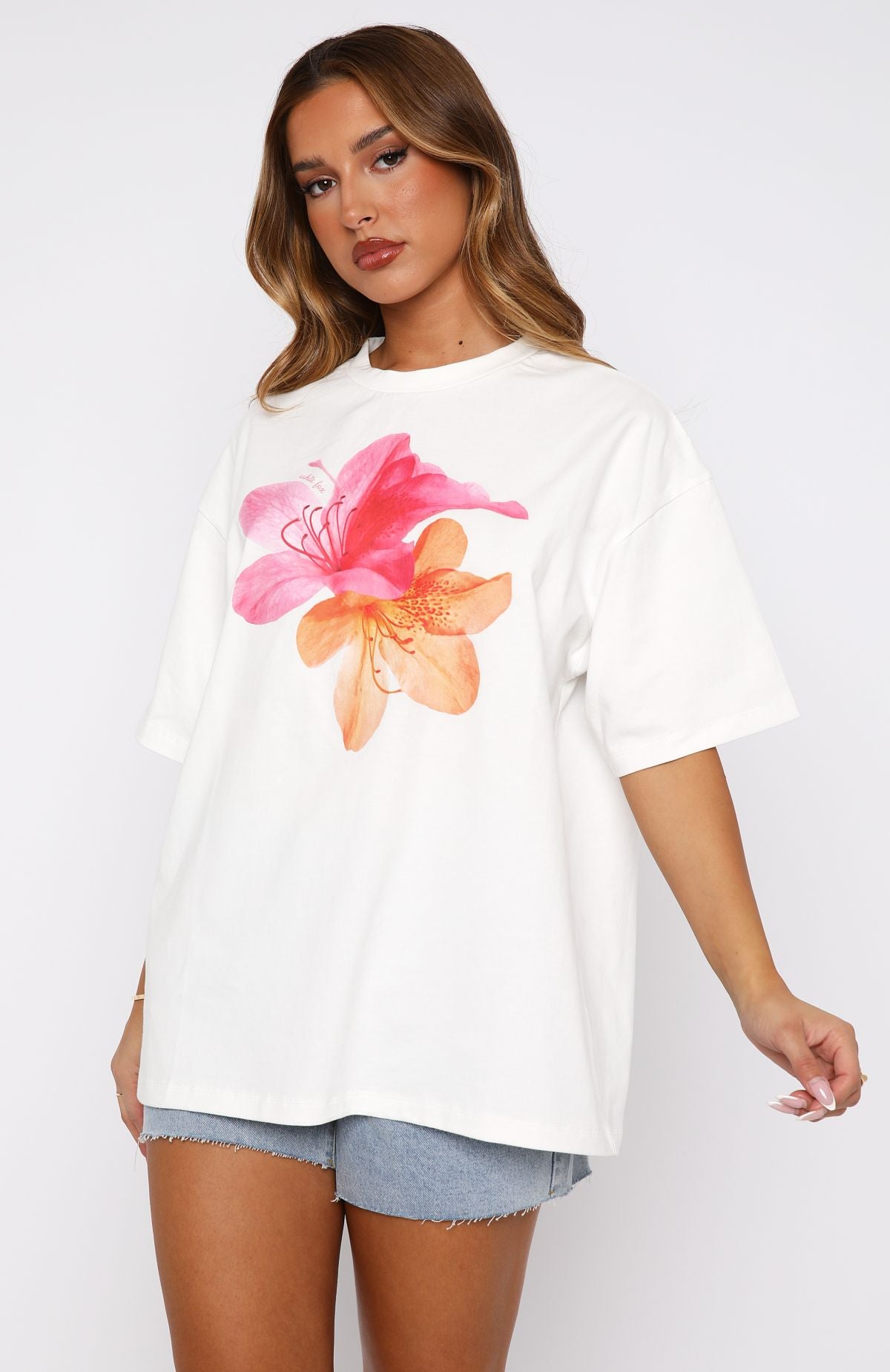 Power Of Possibility Oversized Tee White | White Fox Boutique US