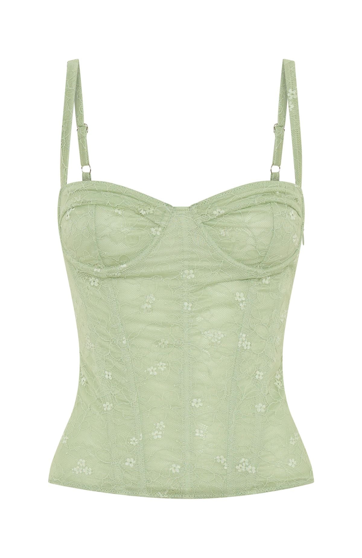 All The Thrills Bustier Sage | White Fox Boutique US