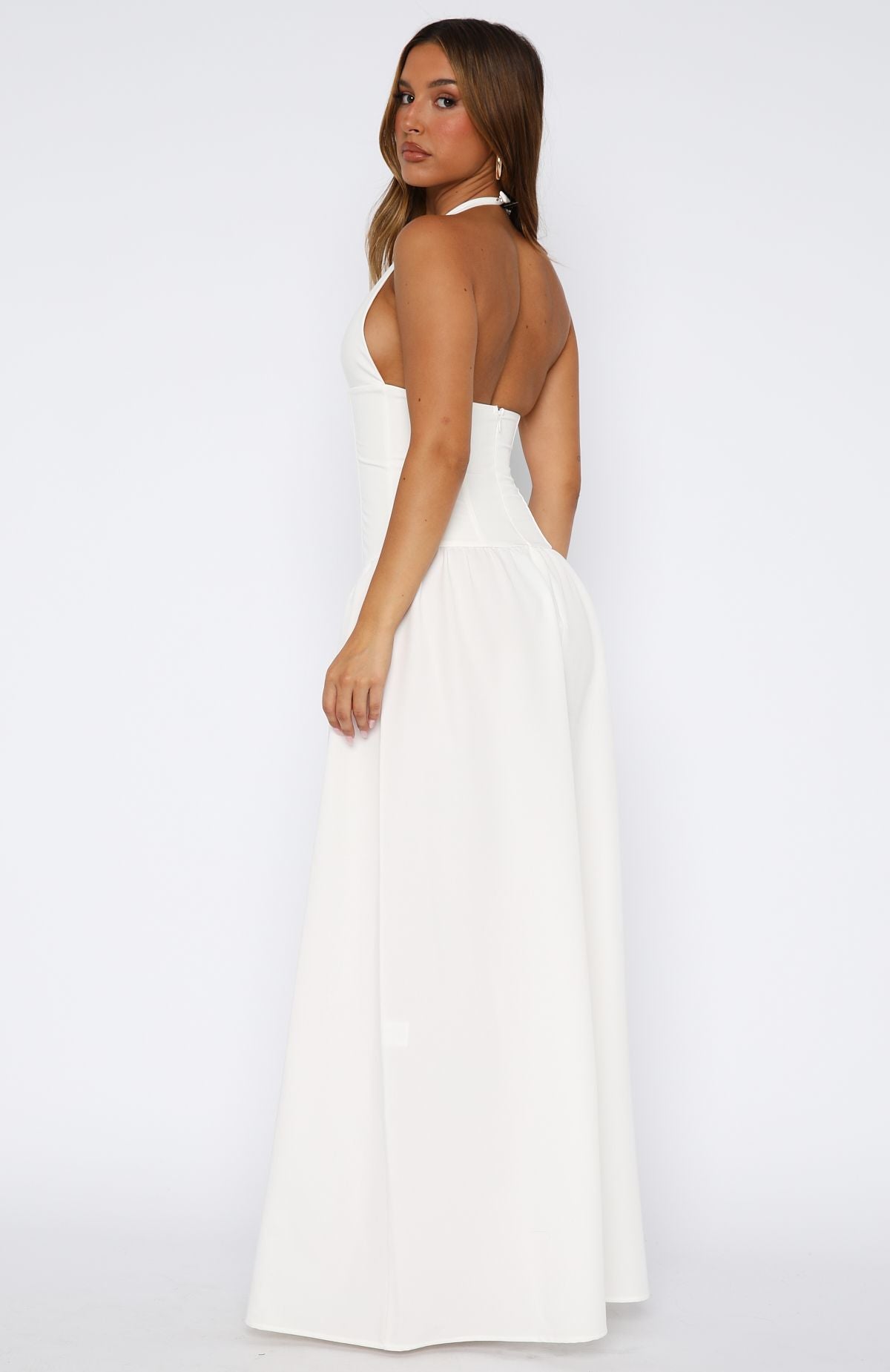 white fox maxi dress Say You Love Maxi Dress White