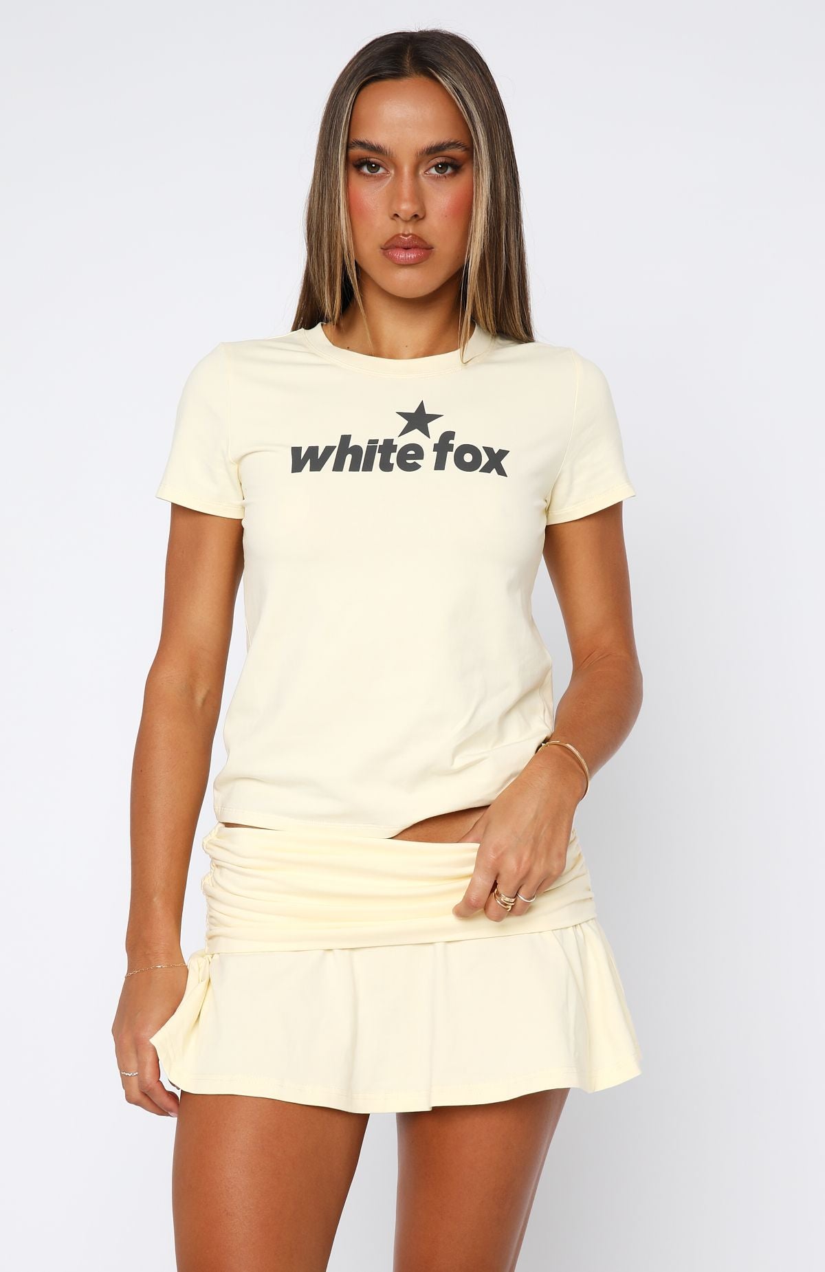 ★ GLOWNY★ PROVINCE EYELET MINI SKIRT FOG BLOOM GY24BSK002 PROVINCE EYELET MINI SKIRT (FOG BLOOM) - GLOWNY