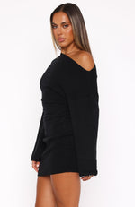 Strange World Long Sleeve Mini Dress Black