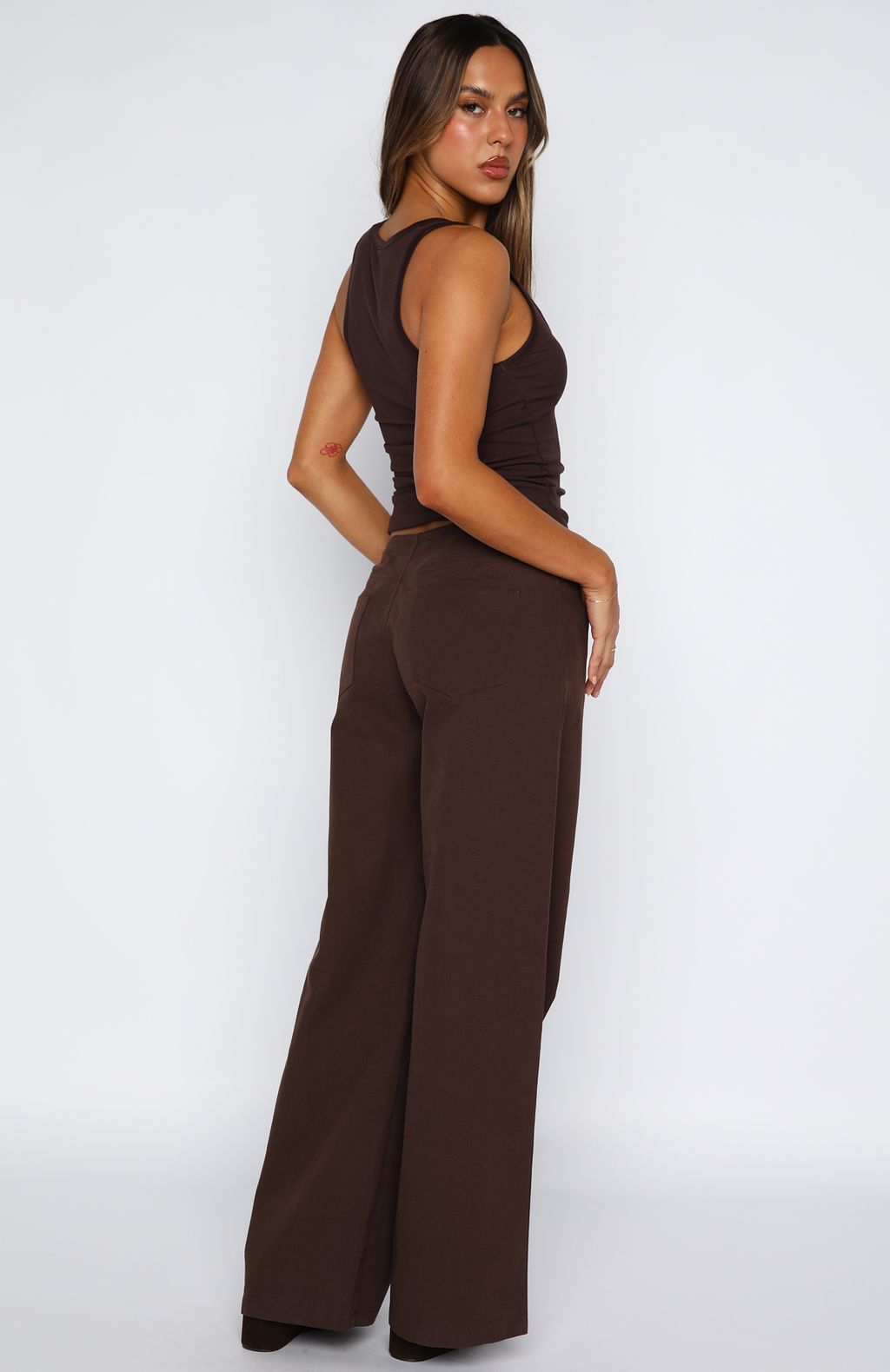 Never Really Over Pants Chocolate | White Fox Boutique US