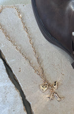 Saddle Up Pendant Necklace Gold