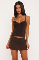 Take A Stance Mini Skort Chocolate