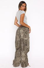 Commodity Parachute Pants Leopard Print