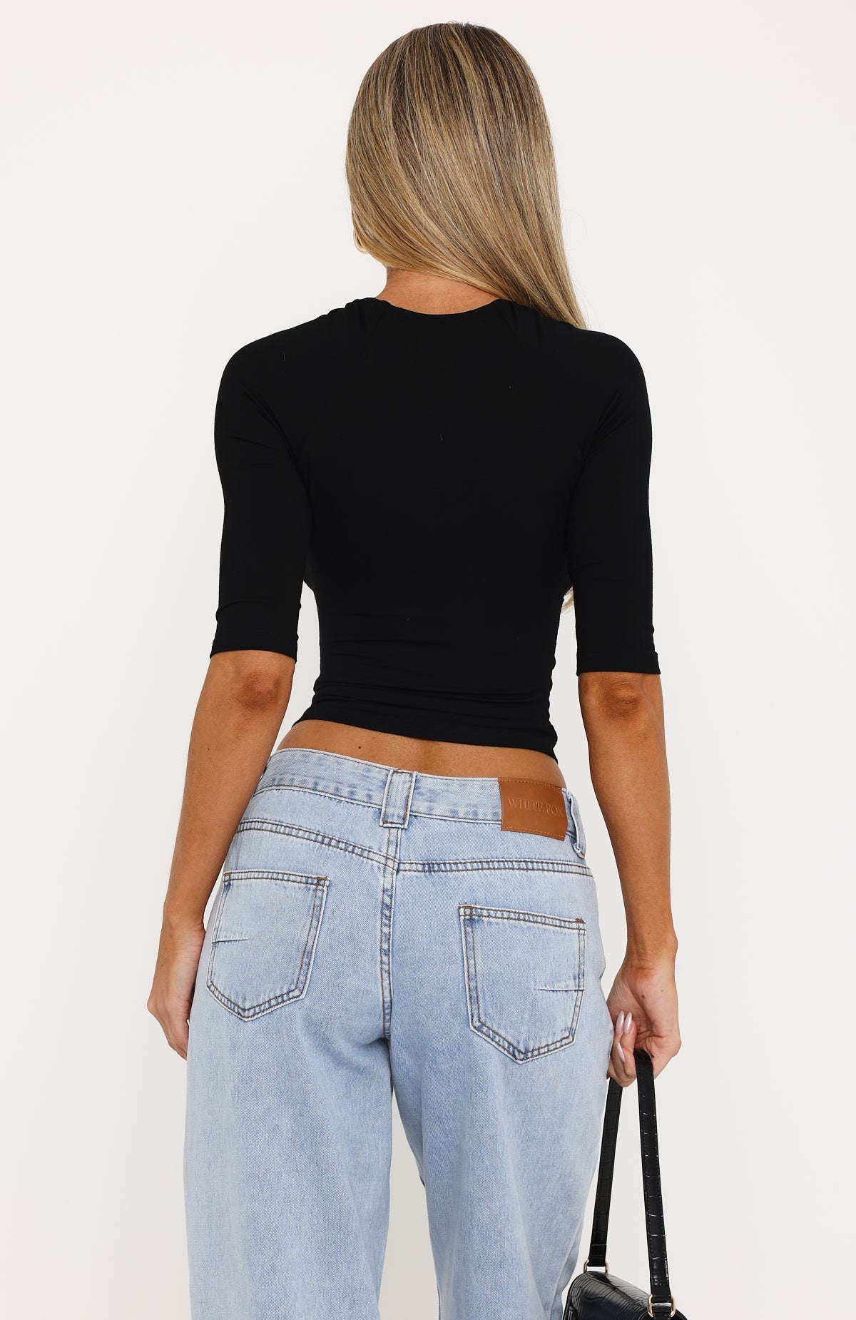 Love Is The Answer 3/4 Sleeve Top Black | White Fox Boutique US