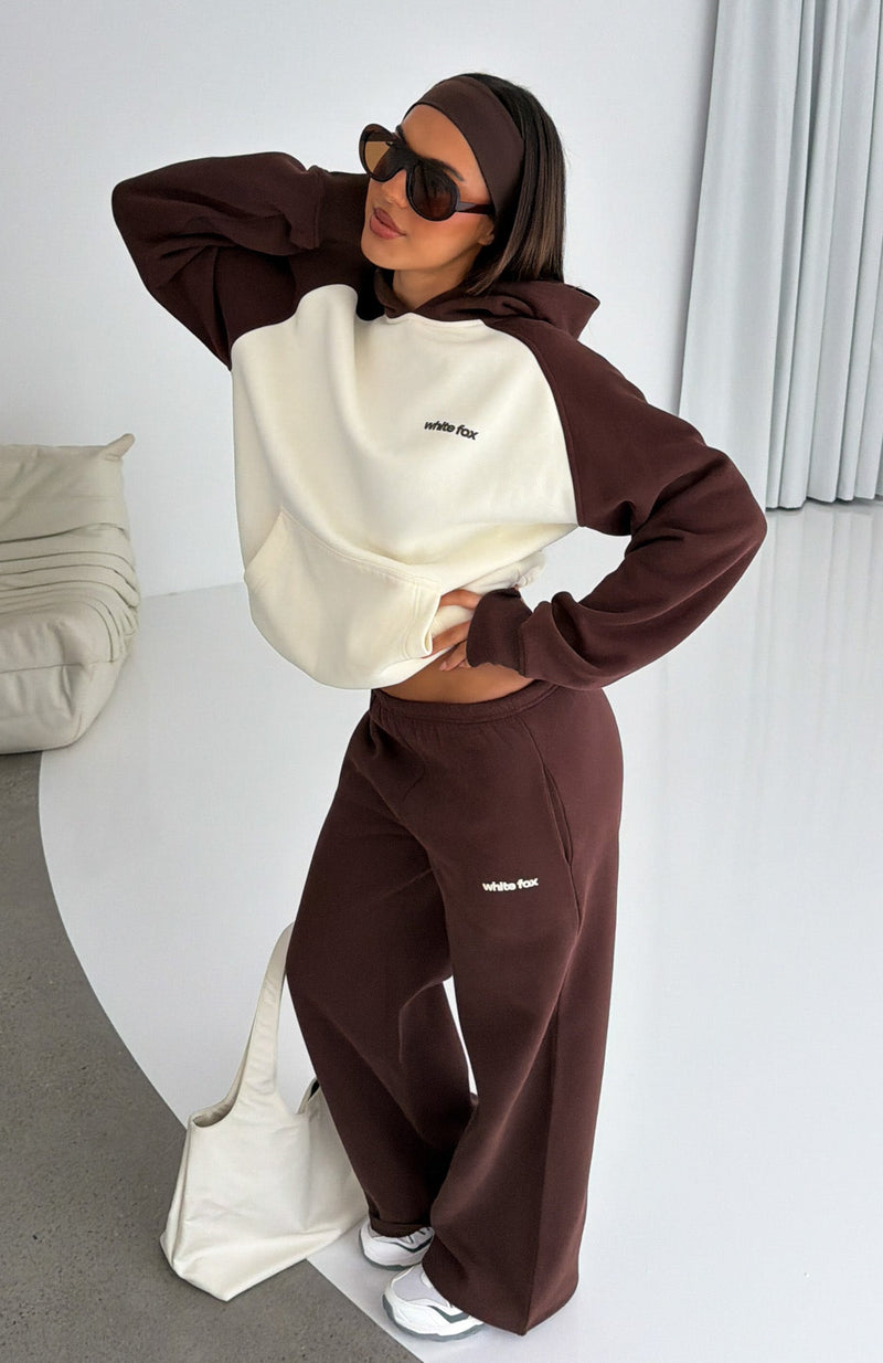 Loving It Here Wide Leg Sweatpants Chocolate