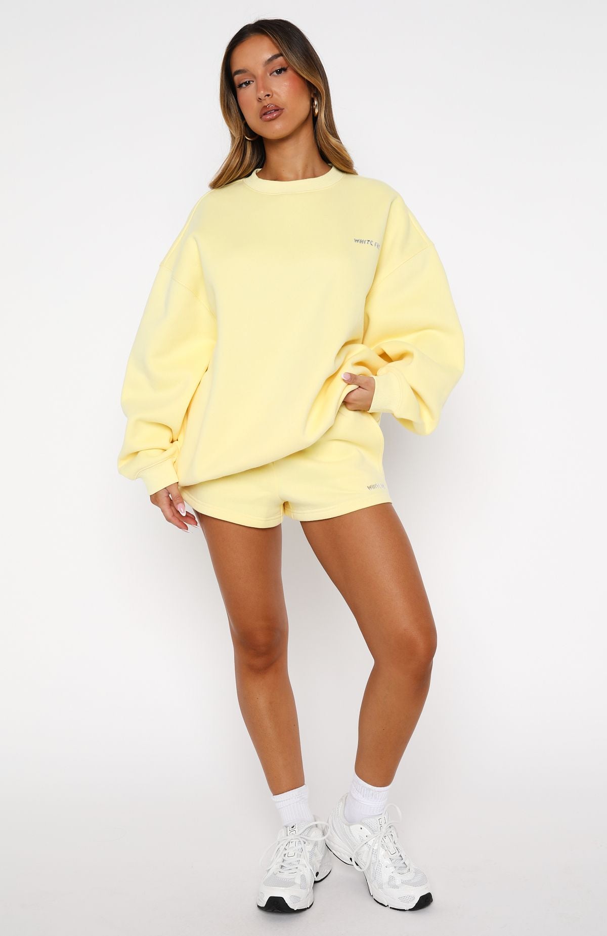 Test Drive Oversized Sweater Lemon | White Fox Boutique US