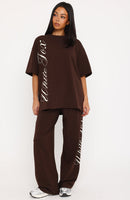 Luxurious Girl Track Pants Chocolate