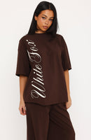 Luxurious Girl Oversized Tee Chocolate