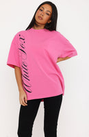 Luxurious Girl Oversized Tee Pink