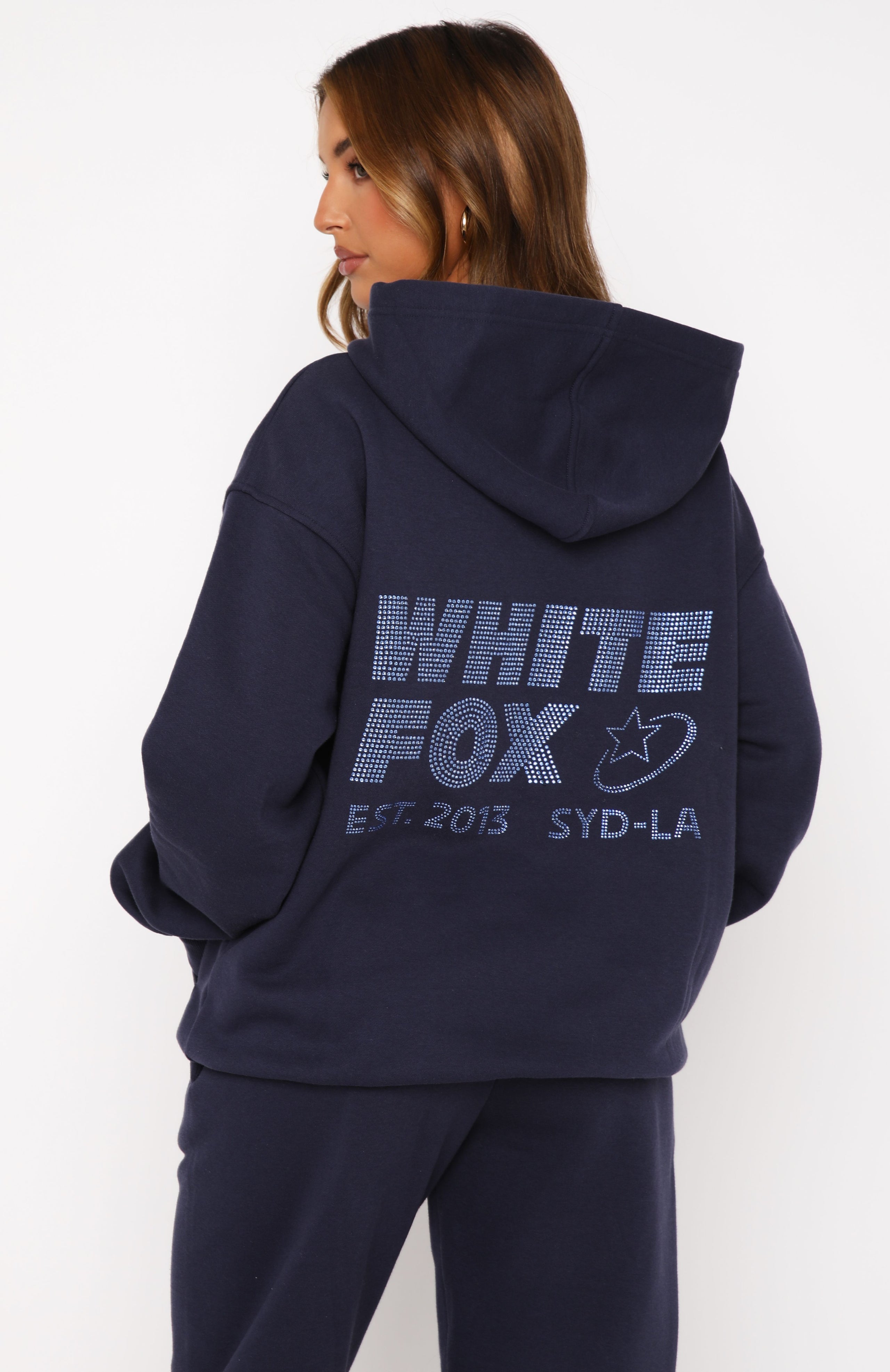 Always Shining Oversized Hoodie Navy | White Fox Boutique US