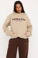 Made Up My Mind Oversized Hoodie Beige