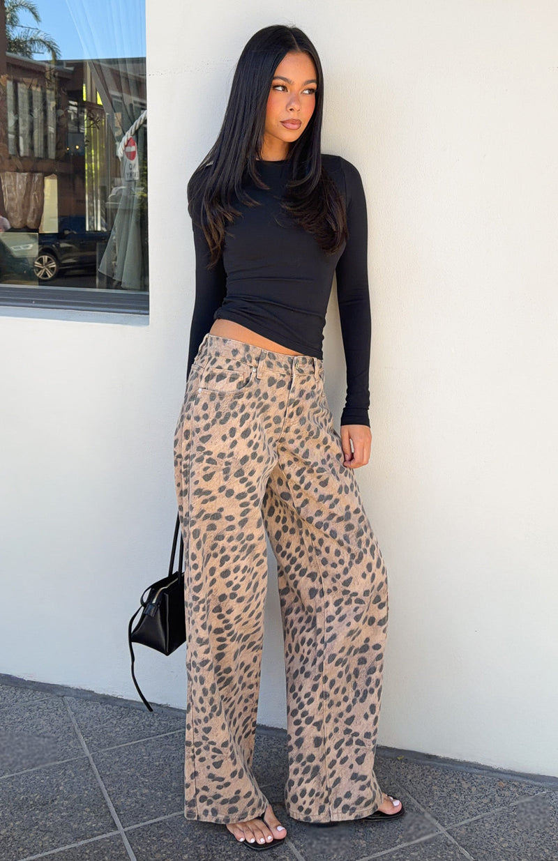Maeve Low Rise Wide Leg Jeans Bambi