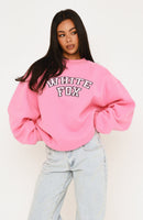 Major Upgrade Oversized Drop Shoulder Sweater Bubblegum