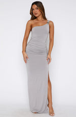 boss maxi dress She's A Boss Maxi Dress Grey