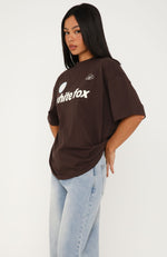 No Matter What Happens Oversized Tee Chocolate | White Fox Boutique US