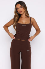 Core Strengths Tank Top Chocolate | White Fox Boutique US