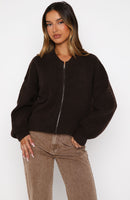 Unbreakable Bond Knit Jacket Chocolate