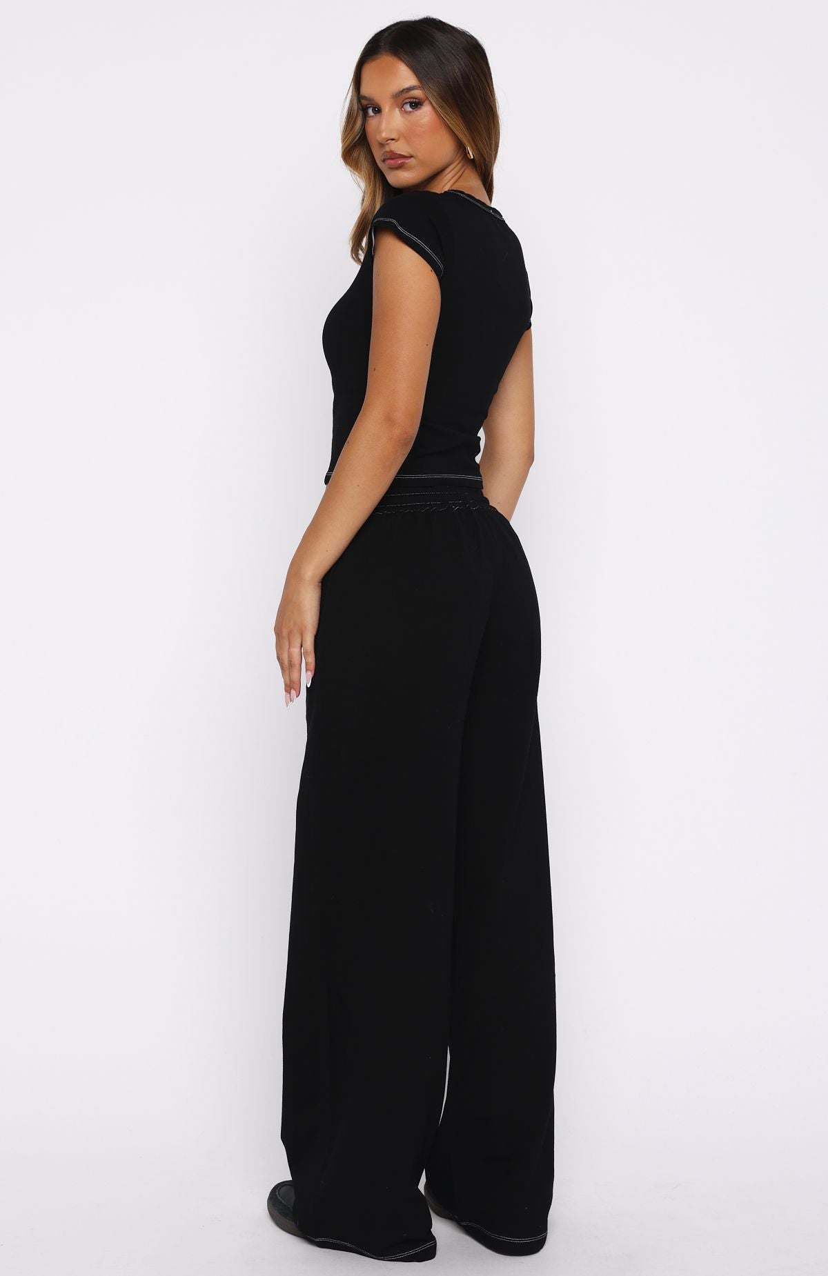 The Original Track Pants Black | White Fox Boutique US