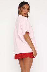 Love Me Tender Oversized Tee Pink