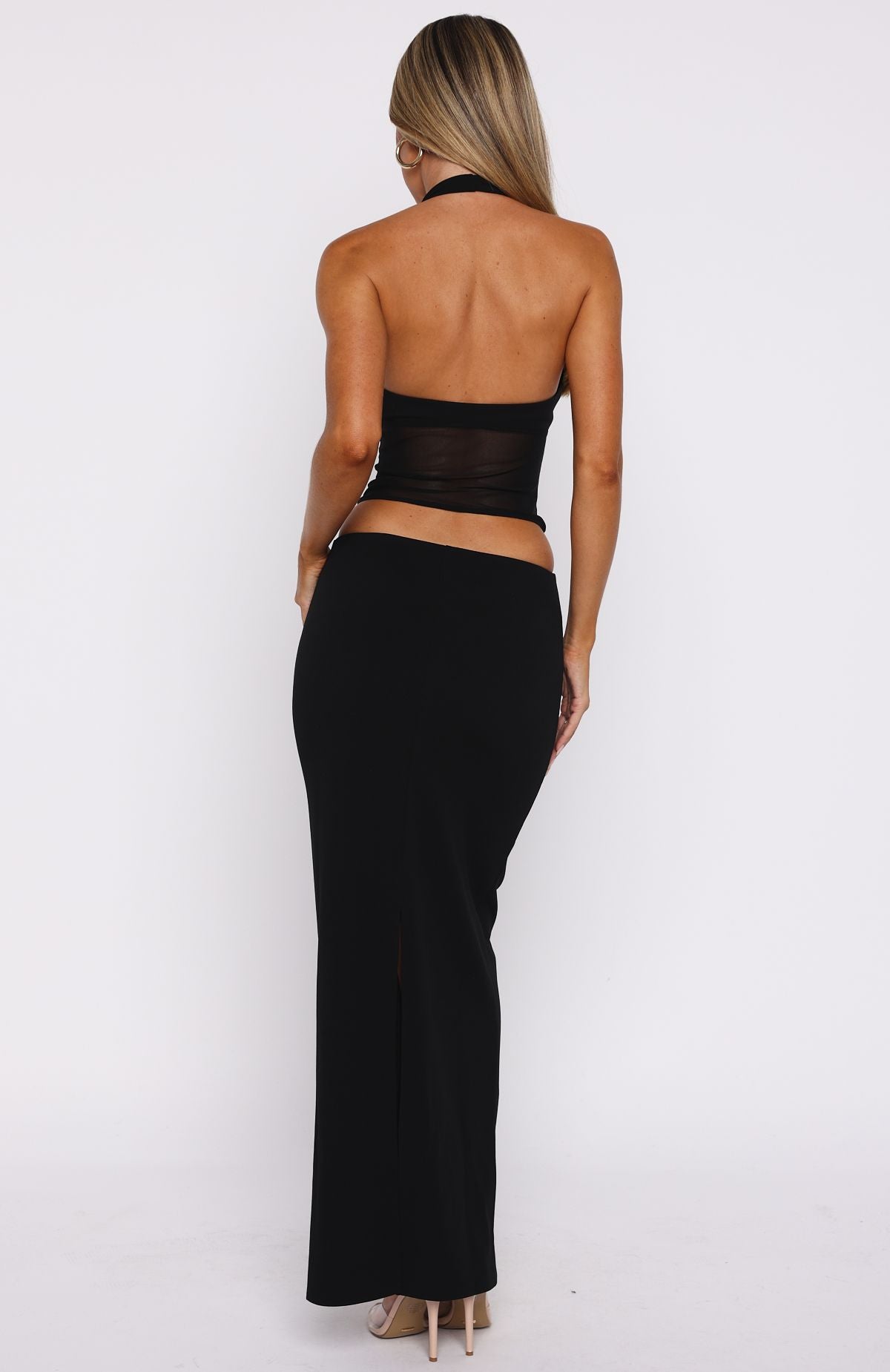 No Notes Needed Halter Maxi Dress Black | White Fox Boutique US No Notes Needed Halter Maxi Dress Black | White Fox Boutique US