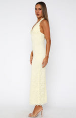 Destiny Lace Maxi Dress Lemon Destiny Lace Maxi Dress Lemon
