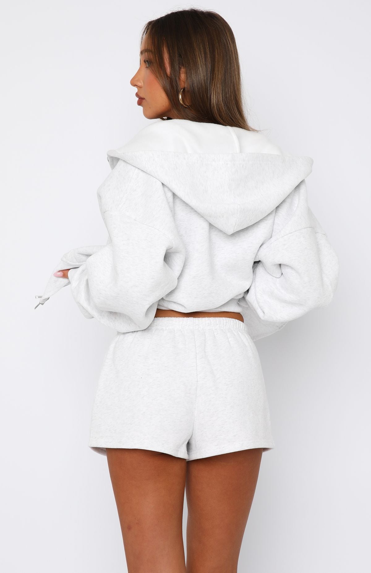 Can't Miss It Lounge Shorts Grey Marle/Rose Gold | White Fox
