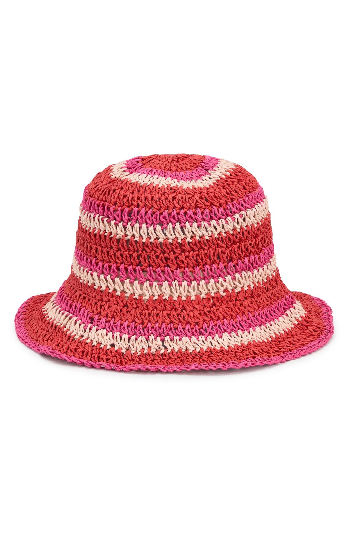 Aisling Bucket Hat Red/Pink/Light Pink | White Fox Boutique US