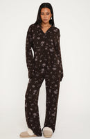 Pillow Talk Printed Long Sleeve Pyjama Set Croissant Club
