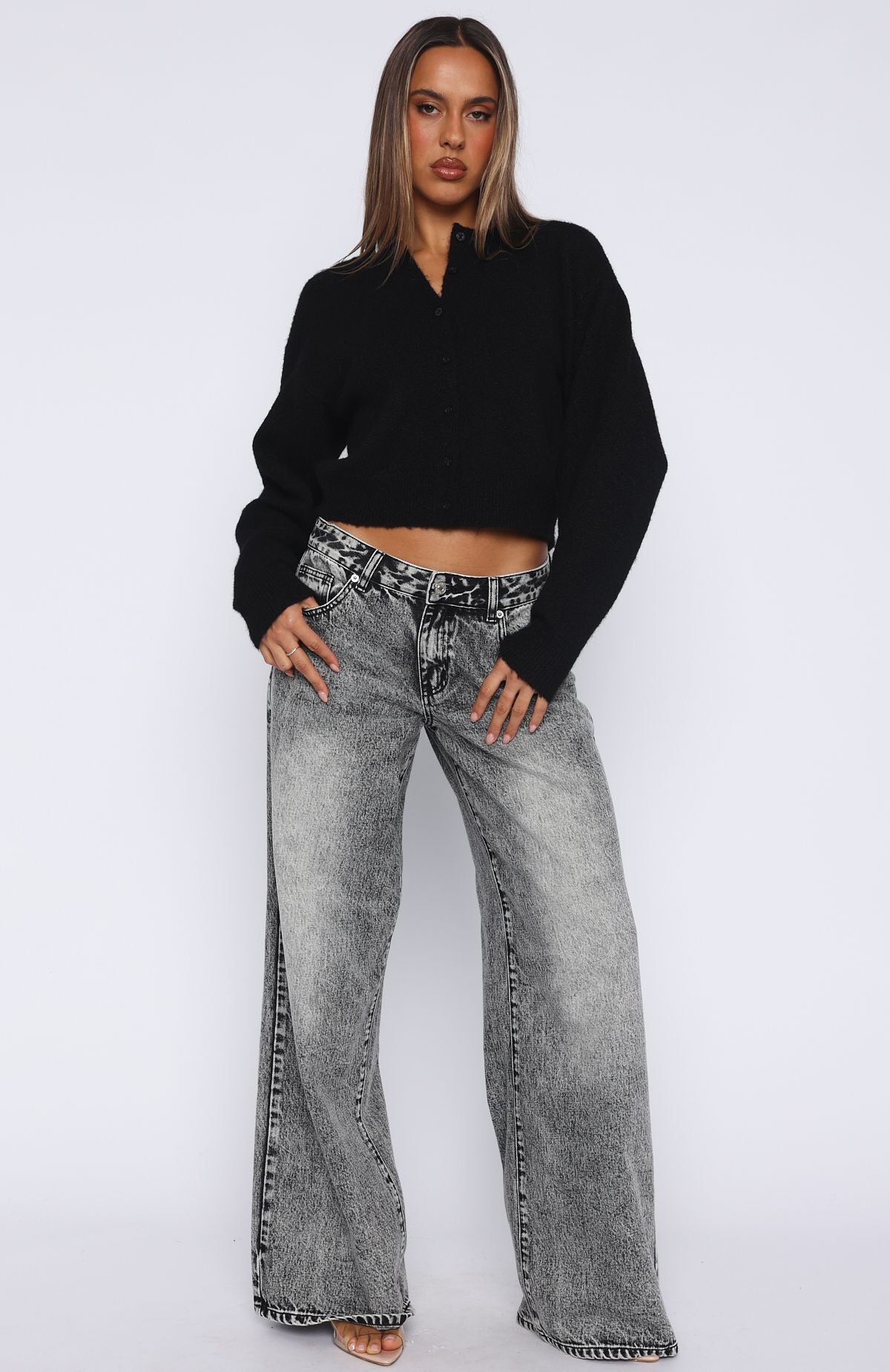 Warm Whispers Knit Cardigan Black | White Fox Boutique US